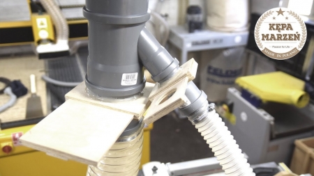 Jak zrobić system odciągu trocin z rur pcv i zasuwy ze sklejki