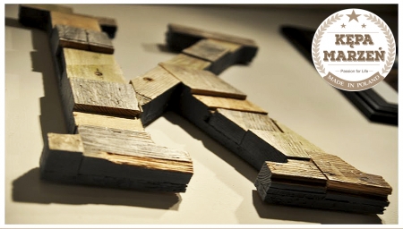 OZDOBNA DREWNIANA LITERA